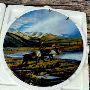 Bradford Ex. Vintage Plates. Alaska: The Last Frontier Series "Down The Trial”​